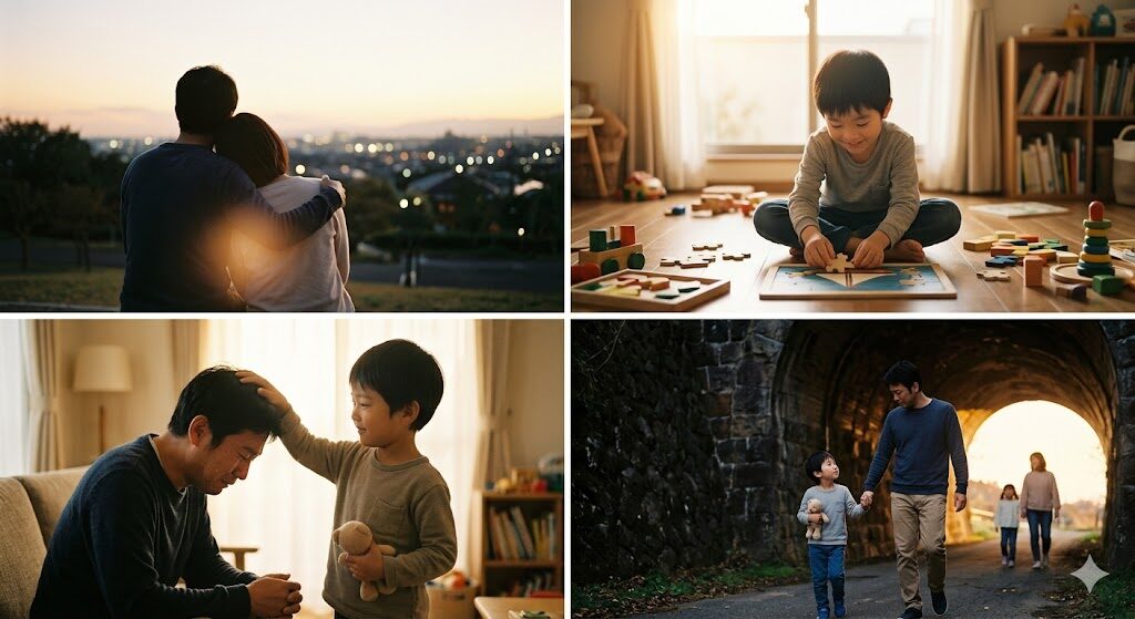 子供と親の愛情を感じる写真
